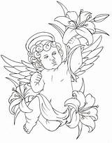 Cherub Cherubs Angels Getdrawings Churub Print sketch template