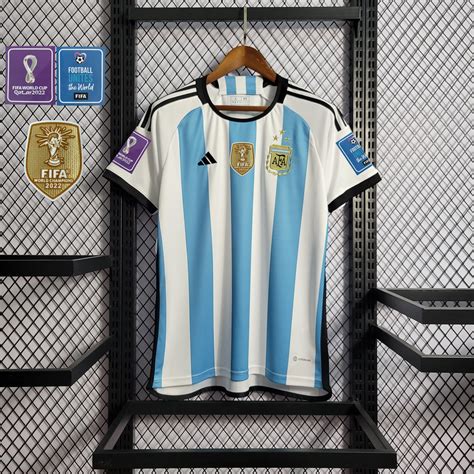 2022 World Cup 3 Star Argentina Home Jersey Soccer Jerseys Shirts