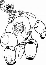 Coloring Baymax Pages Hero Big Getcolorings Character Hiro Color Printable sketch template