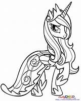 Pony Coloring Little Princess Cadence Pages Unicorn Elsa Drawing Queen Luna Mlp Color Castle Printable Chrysalis Friendship Magic Ponies Getcolorings sketch template