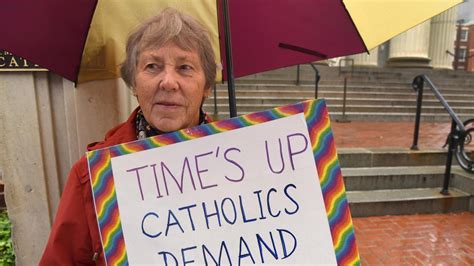 Protesters Outside Mass At Baltimore Basilica Call For