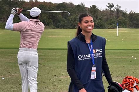 Tiger Woods Daughter Samantha Caddying For Him Charlie At Pnc