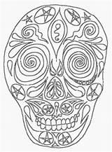 Coloring Dead Pages Skull Bestofcoloring sketch template
