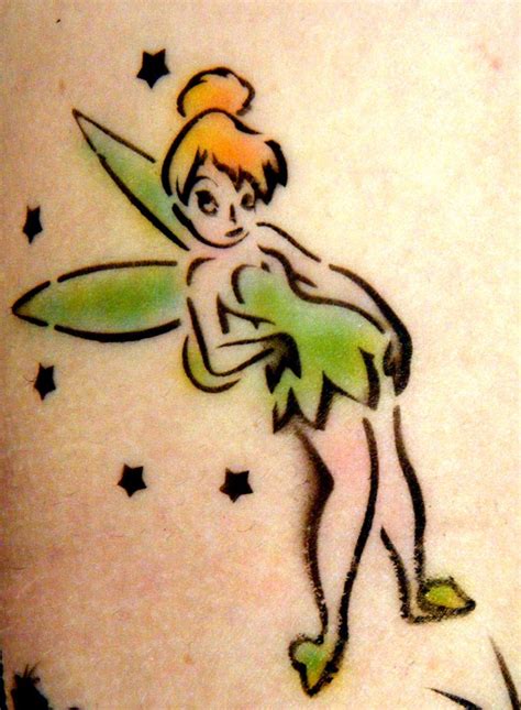 This Cute Tinkerbell Tattoo Is Part Of A Cartoon Inspired