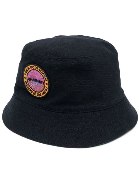 isabel marant haley patch embroidered bucket hat farfetch
