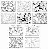 Shattered sketch template
