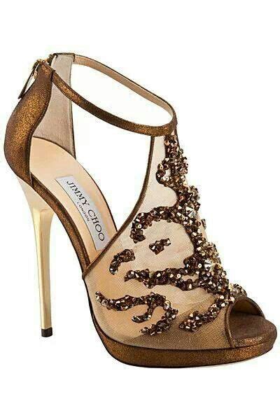 gold jimmy choo heels rock  stilettos pinterest
