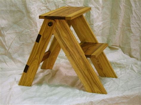 wood work folding wooden step stool plan   build