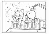 Coloring Calico Critters Pages Preschooler Sylvanian Print Rudolph Reindeer Paints sketch template