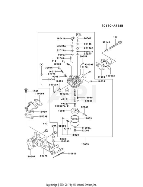 kawasaki fdd bs  stroke engine fdd parts diagram  carburetor