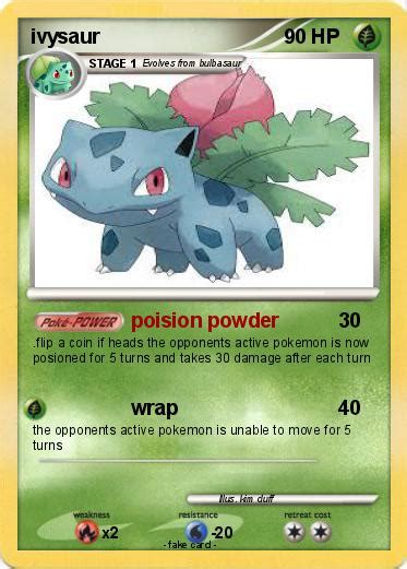 pokemon ivysaur   poision powder  pokemon card