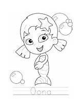 Coloring Guppies Bubble Oona sketch template