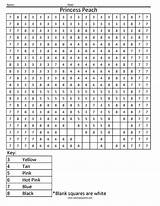 Number Coloring Color Princess Peach Pages Worksheet Nintendo Advanced Squared Printable Square Minecraft Coloringsquared Mario Math Colour 3cn Worksheets Pixel sketch template