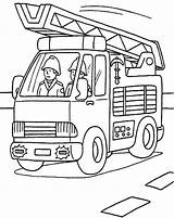 Rescue Engine Coloring Fireman sketch template