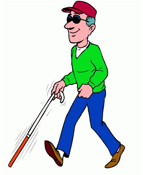 blind man crossing  road clipart clip art library