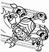 Fighting Coloring Pages Cliparts Cartoon Girls Puff Power sketch template