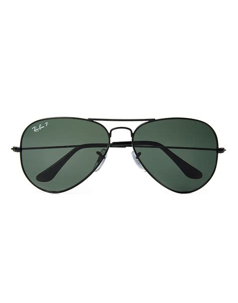ray ban aviator sunglasses with polarised lenses in black for men lyst