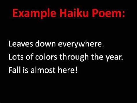teaching haiku poems youtube