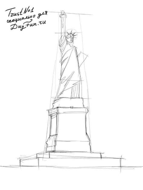 draw  statue  liberty step  step arcmelcom