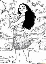 Moana Pua Pages Coloring Disney Princess Color Online sketch template