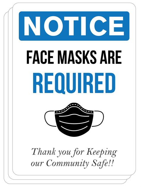 mask required sign  printable
