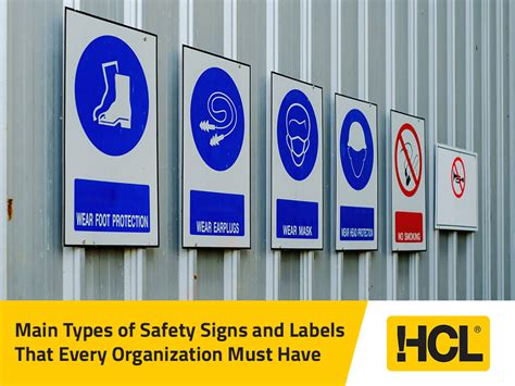 main types  safety signs labels   organization