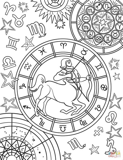 printable zodiac coloring pages