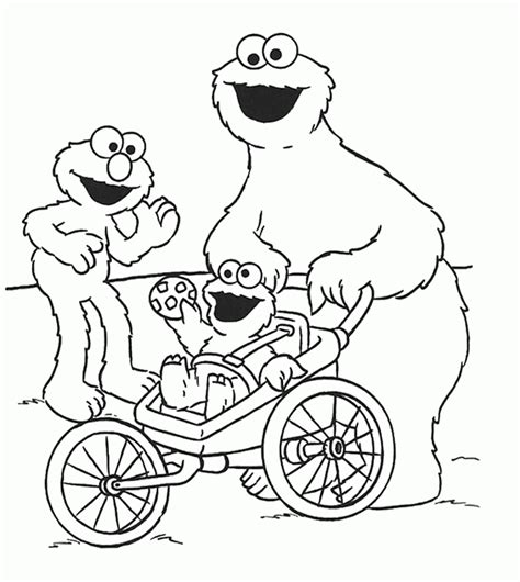 gambar cookie monster printable coloring pages home elmo colouring
