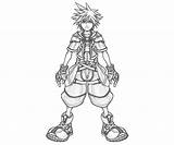 Sora Kingdom Hearts Coloring Pages Characters Armored sketch template
