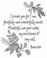 Psalm 139 Scripture sketch template