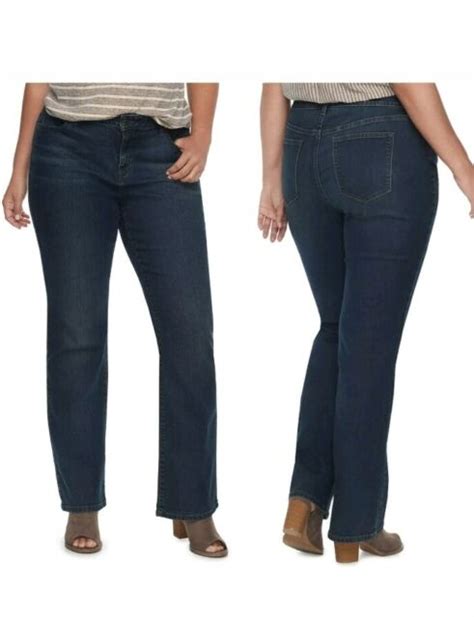 Sonoma Plus Size Women S Goods For Life Curvy Bootcut Jeans Mid Rise