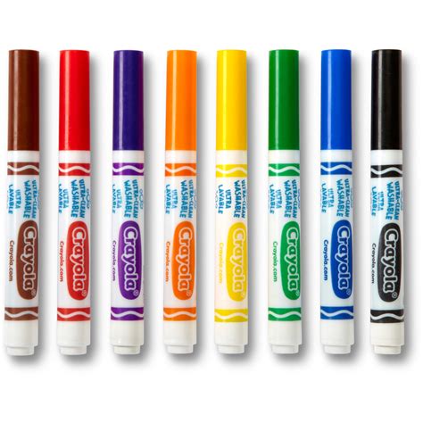 crayola classic washable marker set broad marker point conical