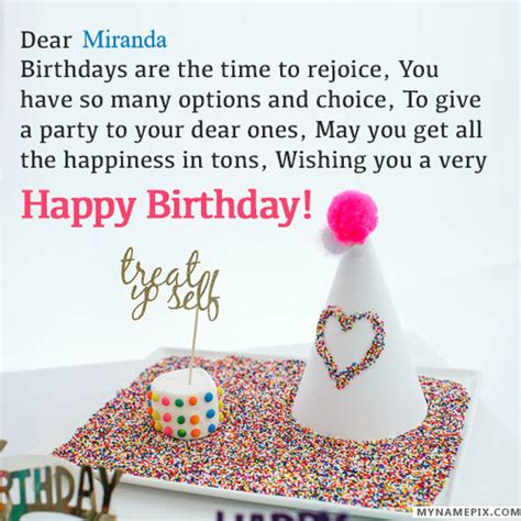 happy birthday miranda cakes cards wishes
