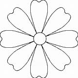 Petals Outline Rose Flowers Clipart Pages sketch template