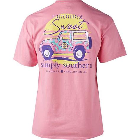 simply southern women s classy graphic t shirt academy