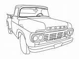 Truck Ford Drawings Clipart Library Cartoon Old Clip sketch template