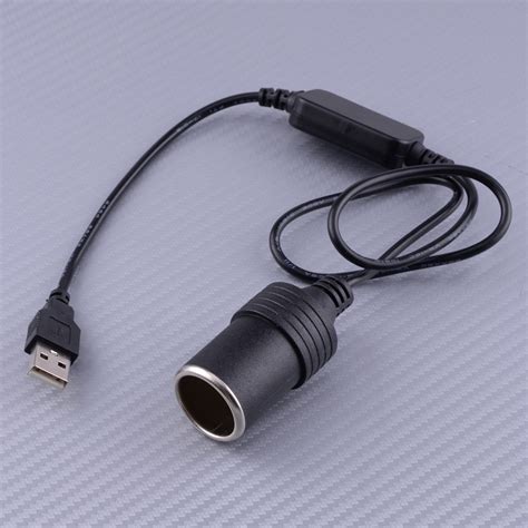 beler car cigarette lighter female socket usb male    converter adapter cable cord