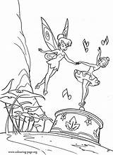Coloring Tinkerbell Pages Tinker Bell Dancing Singing Colouring Boxtrolls Printable Winnie Movie Fairy Fairies Library Clipart Popular sketch template