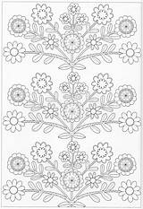 Coloring Pages Scandinavian Book Flower Patterns Embroidery Choose Board Pg Designs Hand sketch template