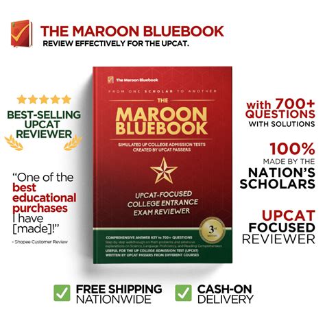 maroon bluebook ultimate updated upcat  reviewer