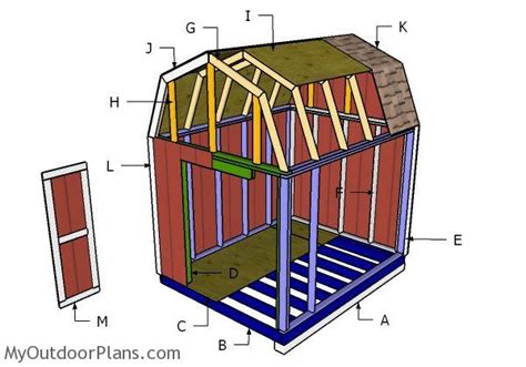 gambrel shed roof plans myoutdoorplans