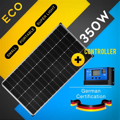 solar panels kit  watt    controller caravan camping charging ebay