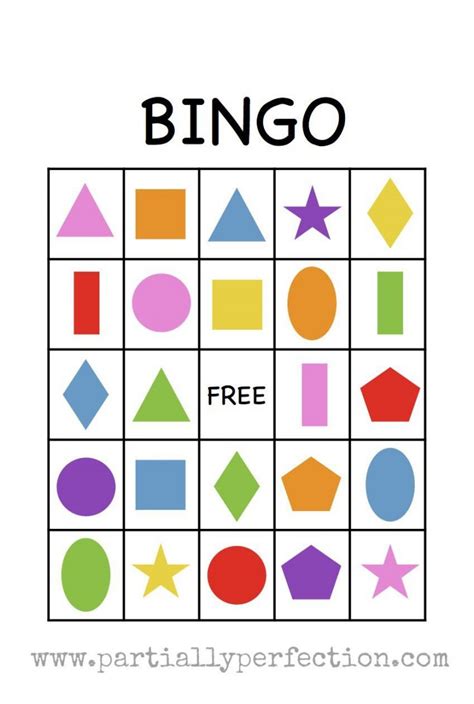 shape bingo card  printable im