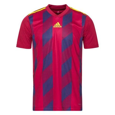 adidas voetbalshirt striped  bordeauxgeel wwwunisportstorenl