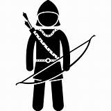Archer Medieval Bowman Soldier Infantry Bow Spearman Vanguard Iconfinder sketch template