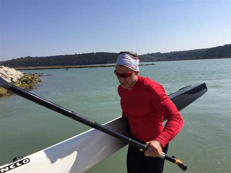 Canoe Racice Fuksa Tried New Boat And Is Glad That He Has His Masseur