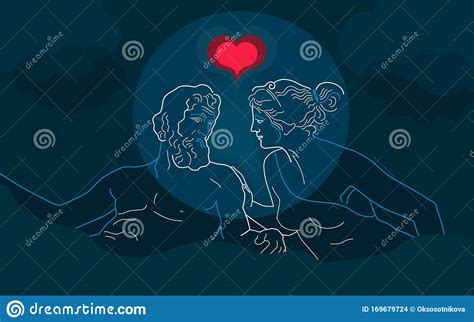 Illustration For Valentines Day About Relations Love Sex Dispute
