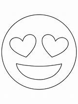 Emoji Coloring Pages Drawings Kids Cute Face Easy Smiley Template Drawing Heart Blank String Simple Mini Templates Ws Valentine Disney sketch template