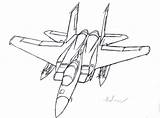 Jet Eagle Sketch Fighter Drawing Coloring Raptor 16 22 Template Pages Print sketch template