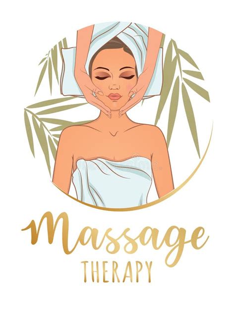 vector illustration on the theme of massage therapy stock vector